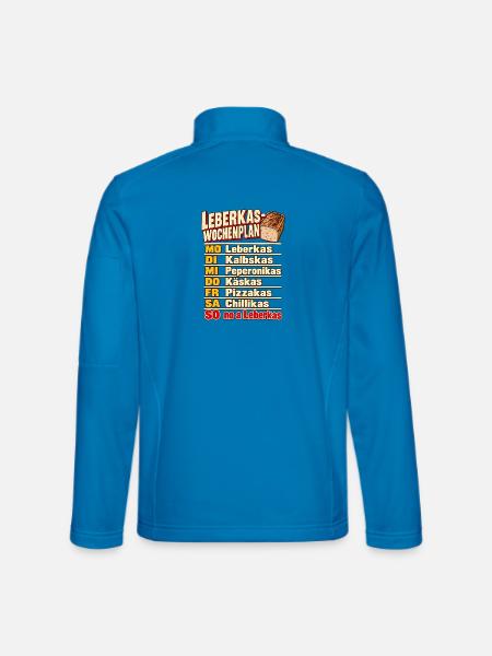 Leberkas-Wochenplan Sorten Montag bis Sonntag - Unisex Softshelljacke - Lichtblau - Hinten