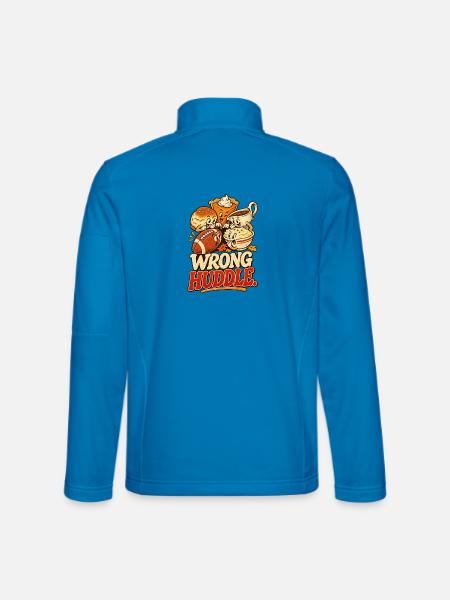Thanksgiving Football Falscher Huddle Lustiger Spieltag - Unisex Softshelljacke - Lichtblau - Hinten