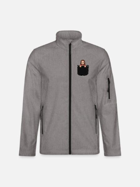 Jesus - Its my birthday - Unisex Softshelljacke - Grau meliert - Vorne