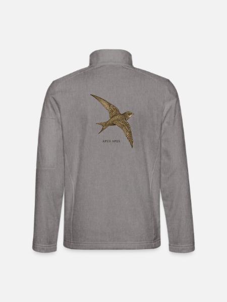 Mauersegler – Apus Apus - Unisex Softshelljacke - Grau meliert