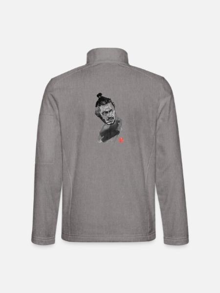 Toshiro Mifune: ein großer japanischer Schauspieler - Unisex Softshelljacke - Grau meliert