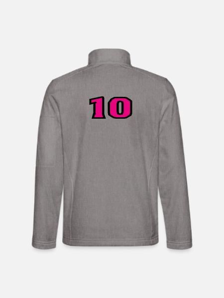 10. 10 JAHRE. 10-JÄHRIGES JUBILÄUM. 10-JÄHRIGES JUBILÄUM. - Unisex Softshelljacke - Grau meliert