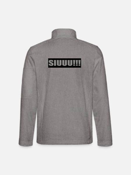 Stylish SIUUU!!! - Unisex Softshelljacke - Grau meliert