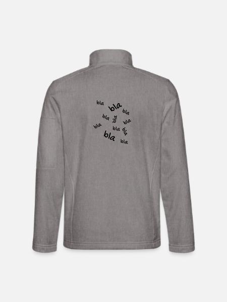 Bla bla bla - Unisex Softshelljacke - Grau meliert