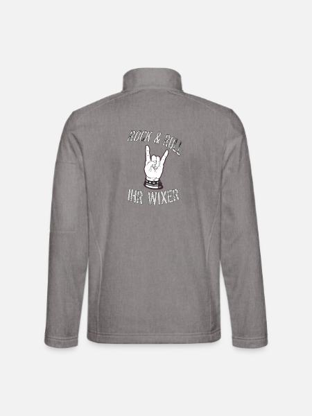 Ihr Wixer - Unisex Softshelljacke - Grau meliert - Hinten
