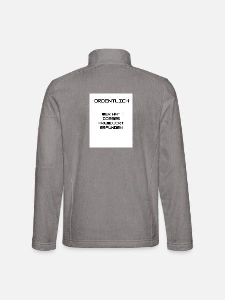 Ordnung und Sauberkeit - Unisex Softshelljacke - Grau meliert - Hinten