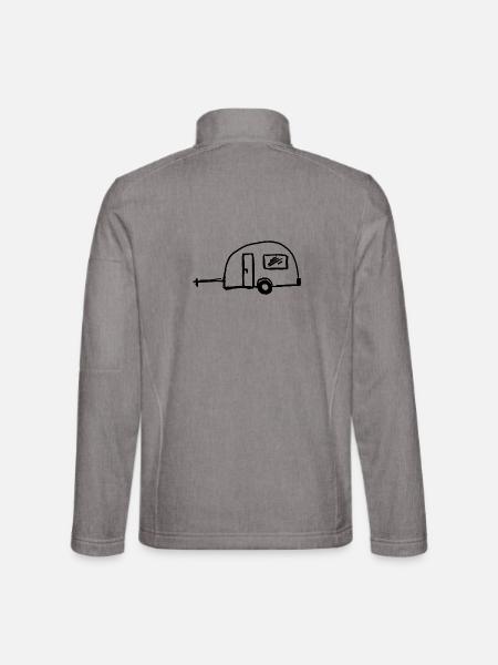 wohnwagen - Unisex Softshelljacke - Grau meliert