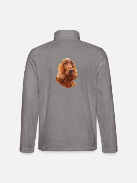 Irish Setter Red - Unisex Softshelljacke - Grau meliert