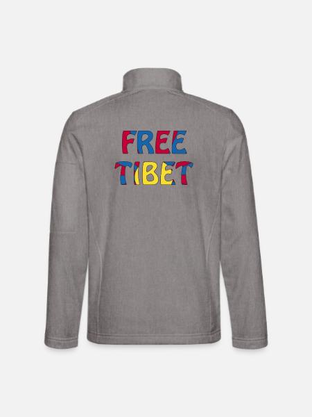 free tibet - Unisex Softshelljacke - Grau meliert