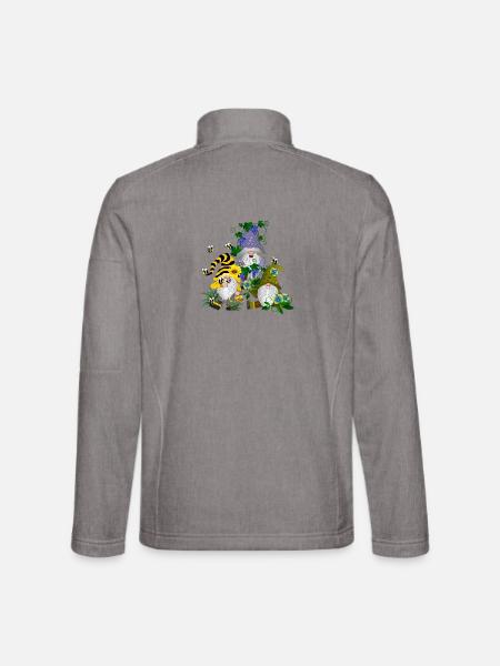 Wichtel Zwerge Gnome - Unisex Softshelljacke - Grau meliert