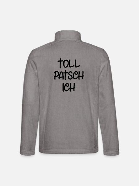 Tollpatsch Ich tollpatschig lustig tollpatschich - Unisex Softshelljacke - Grau meliert - Hinten