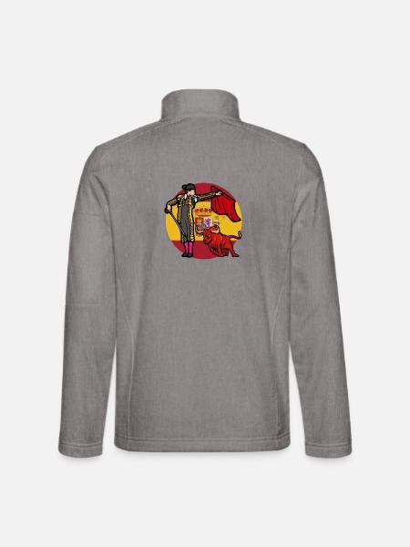 Es lebe der Stierkampf - Unisex Softshelljacke - Grau meliert