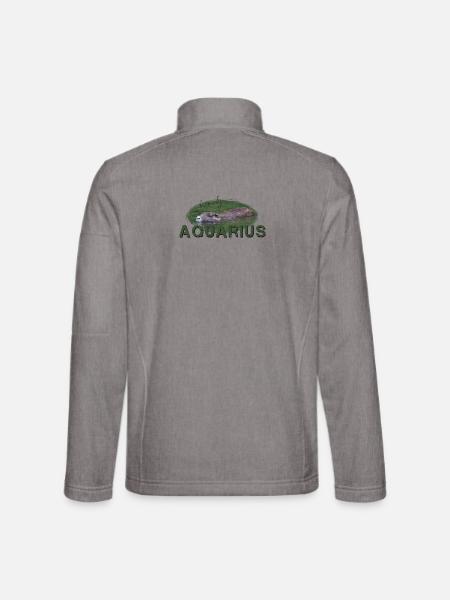 Wassermann Sternzeichen Wassermann Aquarius - Unisex Softshelljacke - Grau meliert - Hinten