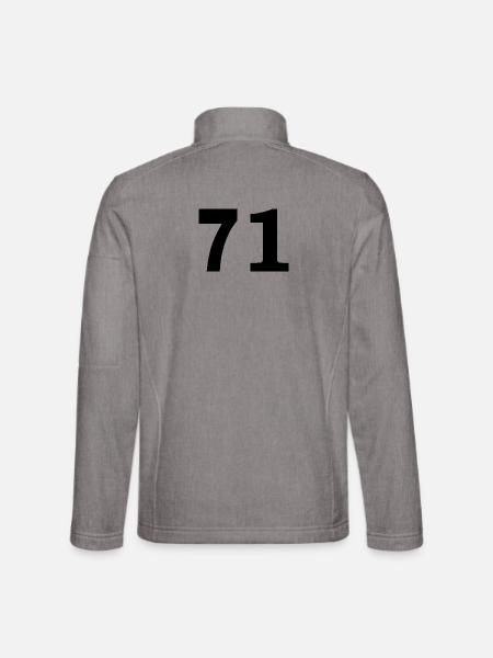 Number - 71 - Seventy One - Unisex Softshelljacke - Grau meliert - Hinten