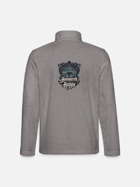 Martelé et heureux - Veste en tissu softshell Unisexe - gris chiné