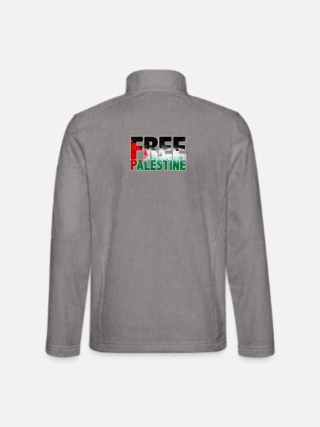 free Palestine - Unisex Softshell Jacket - heather grey