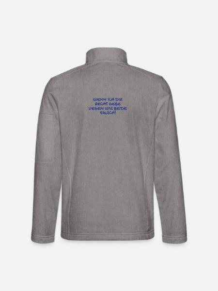Besserwisser lustiger Spruch - Unisex Softshelljacke - Grau meliert