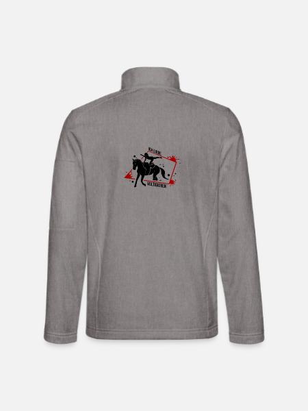 Voltigieren Kunstreiten Kunstreiterin Reitverein - Unisex Softshelljacke - Grau meliert - Hinten
