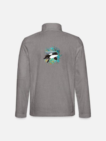 Killerwal - Unisex Softshelljacke - Grau meliert - Hinten