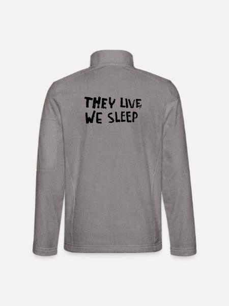 They Live - We Sleep - Unisex Softshelljacke - Grau meliert