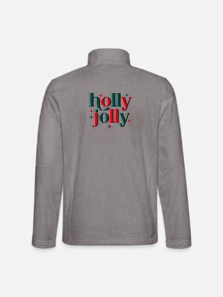Holly Jolly Xmas - Unisex Softshelljacke - Grau meliert