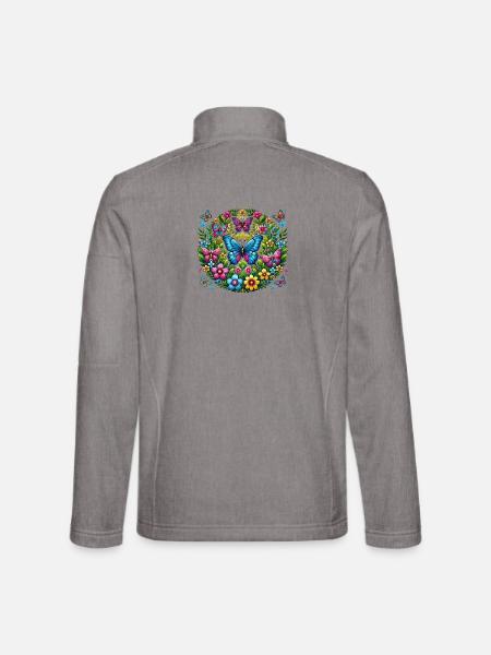 Papillons 2 - Veste en tissu softshell Unisexe - gris chiné