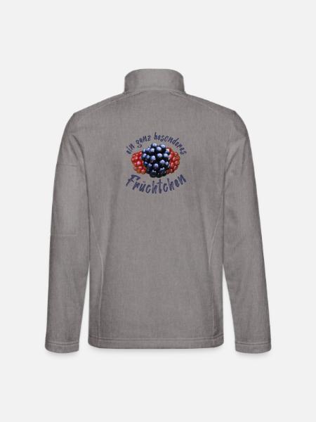 Früchtchen Bengel Göre - Unisex Softshelljacke - Grau meliert - Hinten