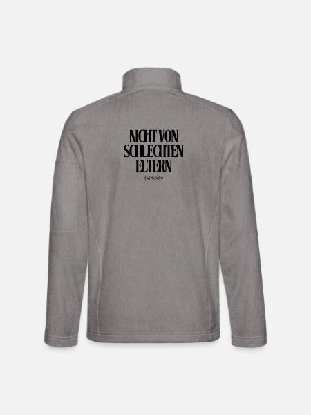 Nicht von schlechten Eltern - Unisex Softshelljacke - Grau meliert - Hinten