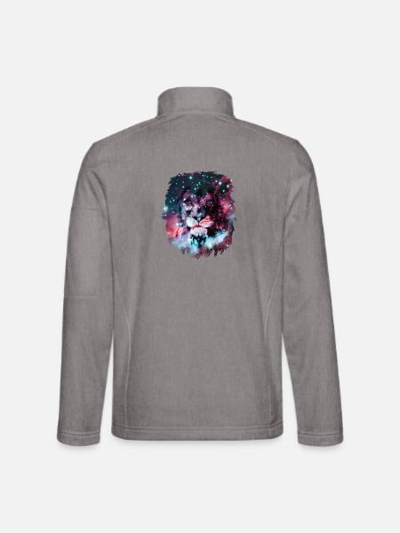 Löwe - Unisex Softshelljacke - Grau meliert