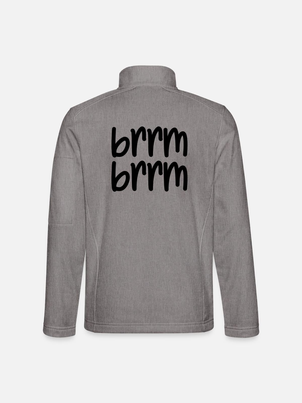 brrm brrm - Unisex Softshelljacke - Grau meliert - Hinten