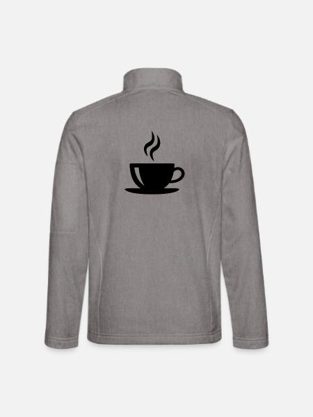 Kaffeetasse - Unisex Softshelljacke - Grau meliert