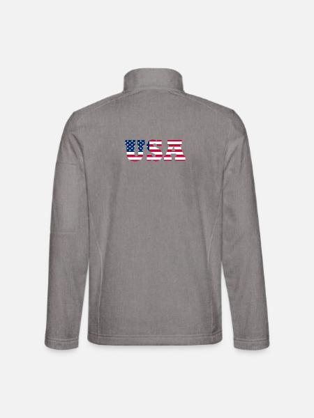 Stars & Stripes Lettermark USA - Unisex Softshell Jacket - heather grey