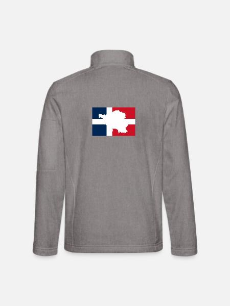 Vive la Sarre - Unisex Softshelljacke - Grau meliert - Hinten
