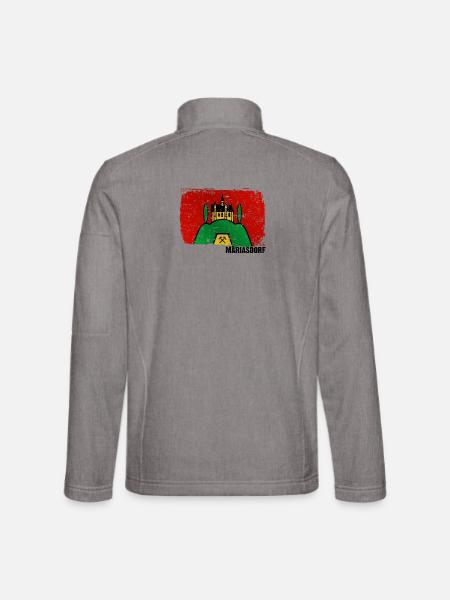 the market town of Mariasdorf in southern Burgenland - Unisex Softshell Jacket - heather grey - Back