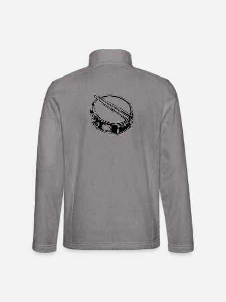 Snare - Drum - Percussion - Music - Unisex Softshell Jacket - heather grey