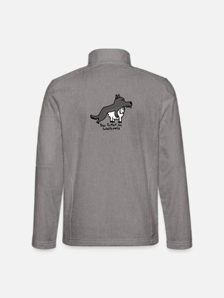 Schof im Wolfspelz - Unisex Softshelljacke - Grau meliert