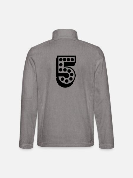 5. 5 JAHRE. 5. JUBILÄUM. 5-JÄHRIGES JUBILÄUM - Unisex Softshelljacke - Grau meliert