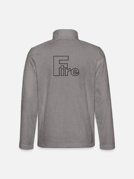 Fire - Unisex Softshelljacke - Grau meliert - Hinten