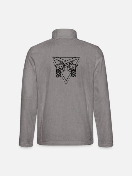 Skrupelloser Revolver Kartellboss - Unisex Softshelljacke - Grau meliert - Hinten