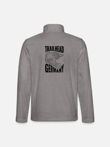 Mountainbike T-Shirt Trailhead Deutschland - Unisex Softshelljacke - Grau meliert - Hinten