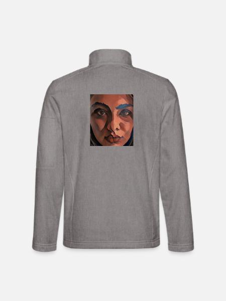 Pastellmädchen ART - Unisex Softshelljacke - Grau meliert - Hinten