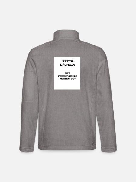 Keep Smiling - Unisex Softshelljacke - Grau meliert - Hinten