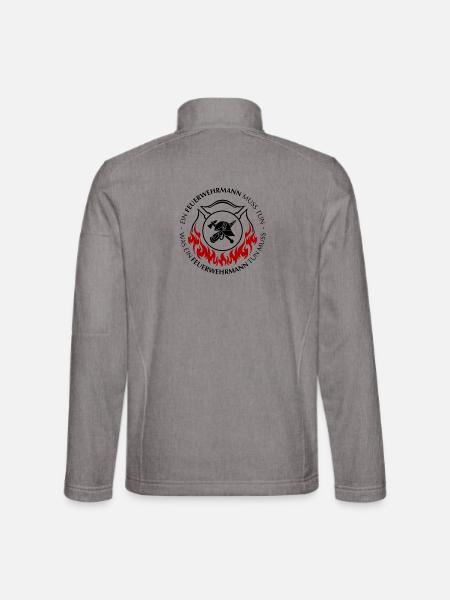Ein Feuerwehrmann muss tun - Unisex Softshelljacke - Grau meliert - Hinten
