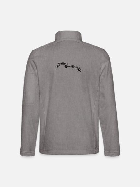 Feuerwehr - Gott zur Ehr dem Nächsten zur Wehr - Unisex Softshelljacke - Grau meliert - Hinten