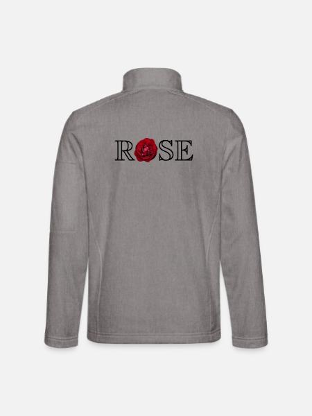 rose - Unisex Softshelljacke - Grau meliert - Hinten