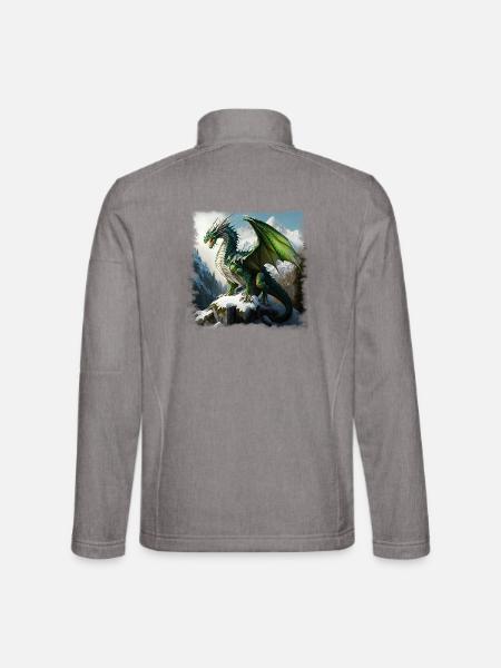 Fantasy Dragon - Unisex Softshelljacke - Grau meliert