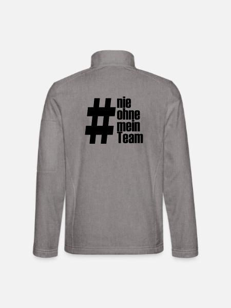 ohne mein team - Unisex Softshelljacke - Grau meliert