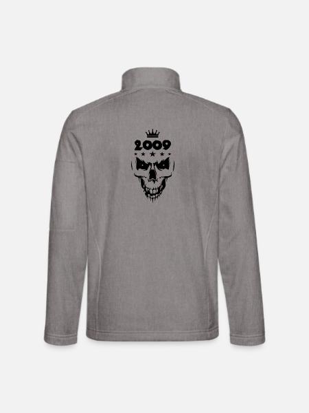 2009 Totenkopf - Unisex Softshelljacke - Grau meliert - Hinten