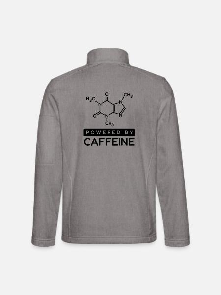 Angetrieben von Koffein-Chemikalieformel - Unisex Softshelljacke - Grau meliert - Hinten