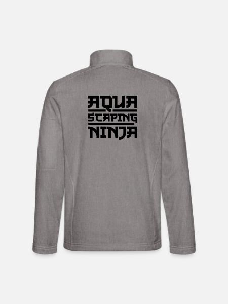 Aqua Scaping Aquarium Aquarist - Unisex Softshelljacke - Grau meliert - Hinten